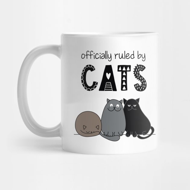 'Officially ruled by Cats' Cute Hand Drawn Style by Butter Creative